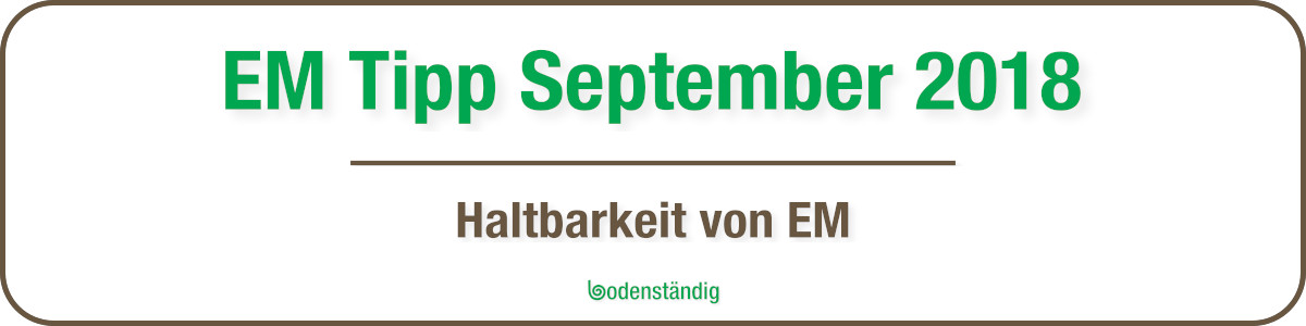 EM Tipp im Monat September 2018